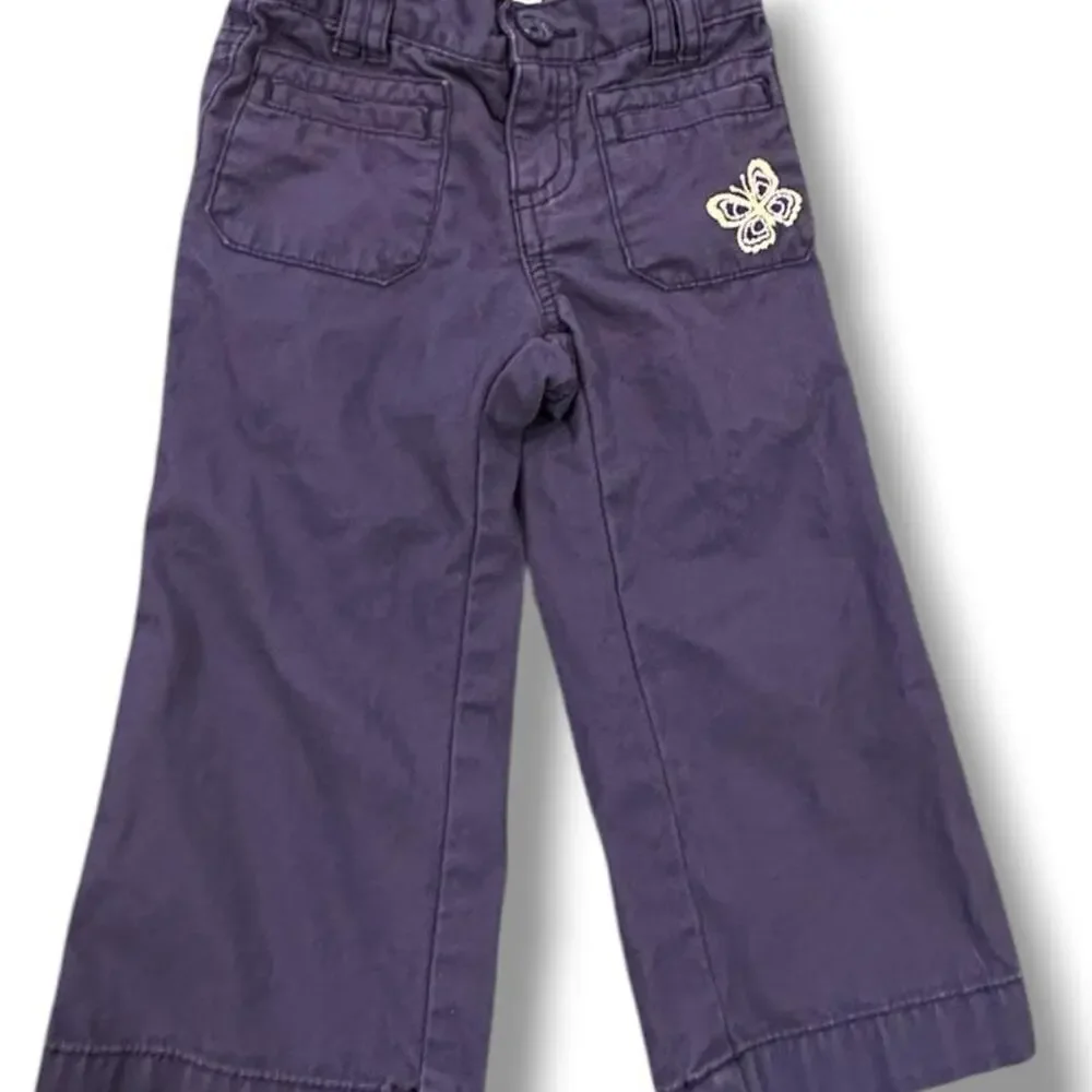 Early 2000s old navy purple pant with embroidered butterfly 18M